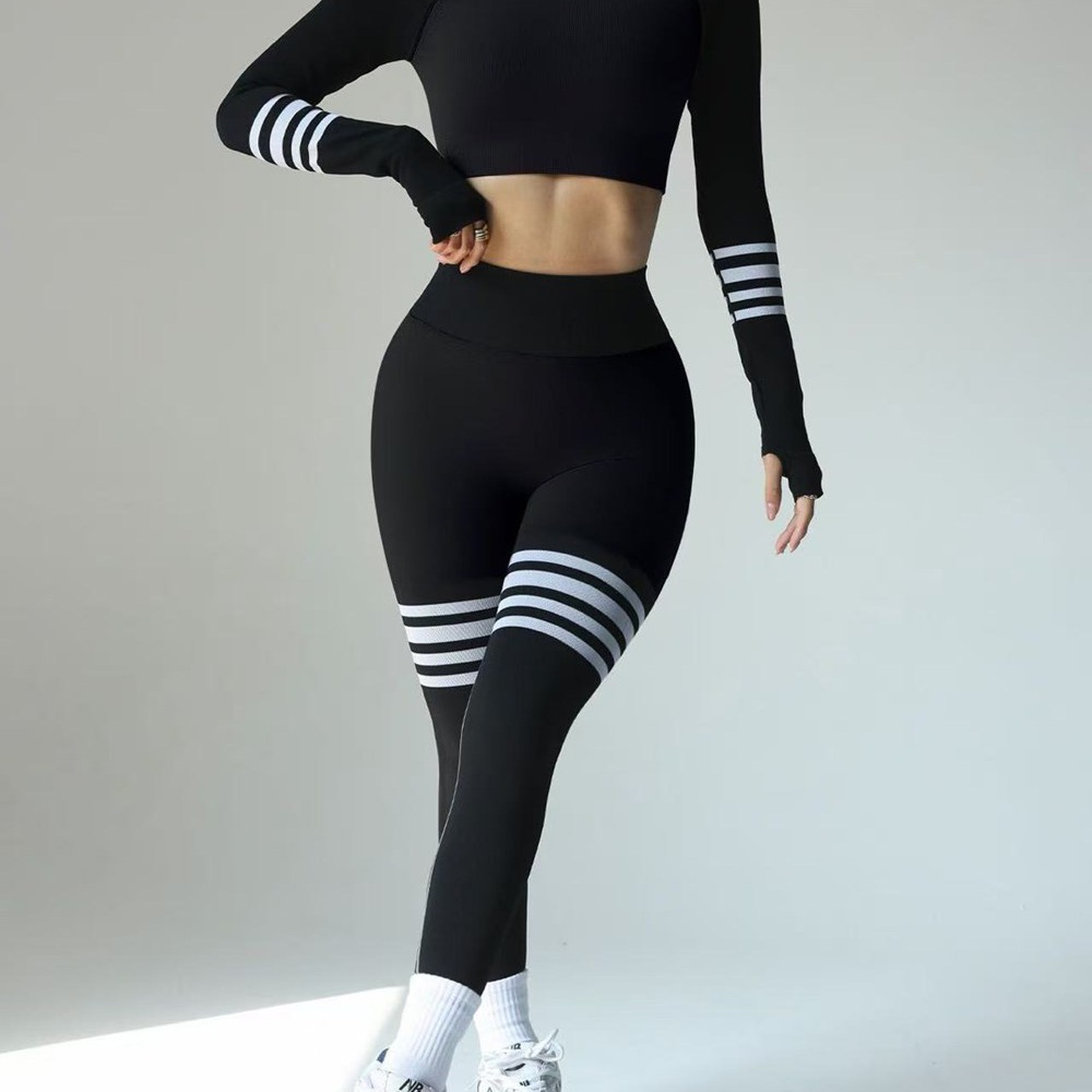 Yoga & Fitness Long-Sleeve Top and Pants Set