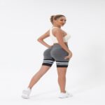 Bottoms Striped Yoga & Fitness Shorts